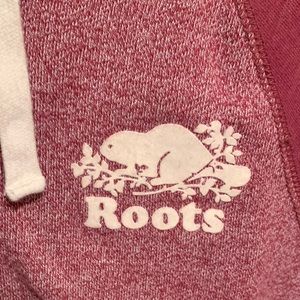 Roots burgundy zip up hoodie